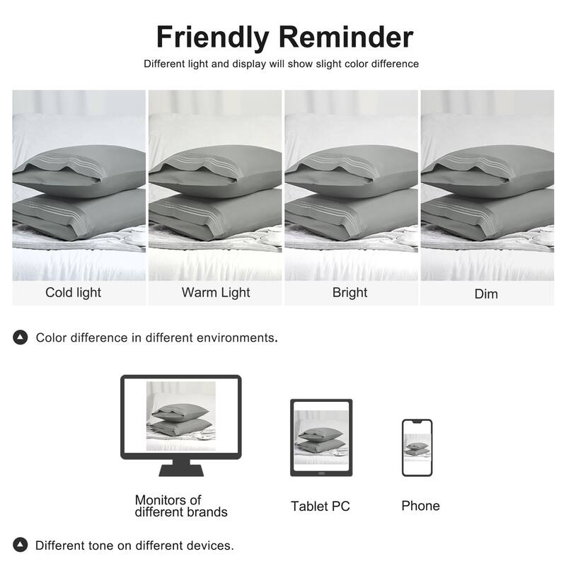 2Pcs Long-Staple Cotton Pillowcases Embroidered Pillow Covers