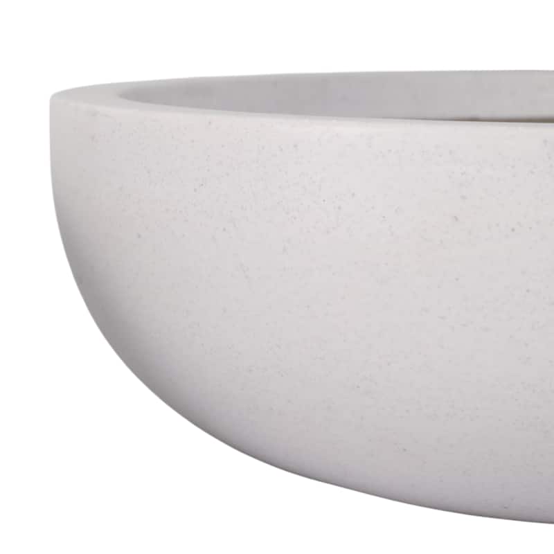 Resin Bowl Planters Round Decorative Plant Containers (Set of 3) - 21" x 21" x 6"