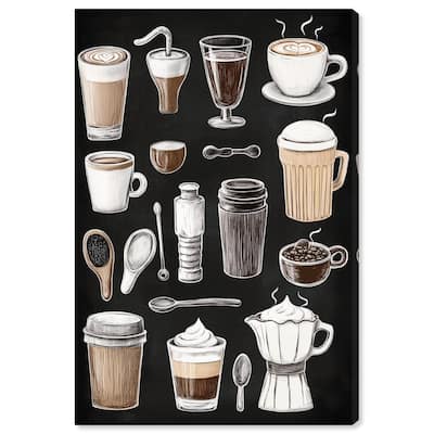Coffee Chalkboard Canvas by Art Remedy, Gallery Wrapped