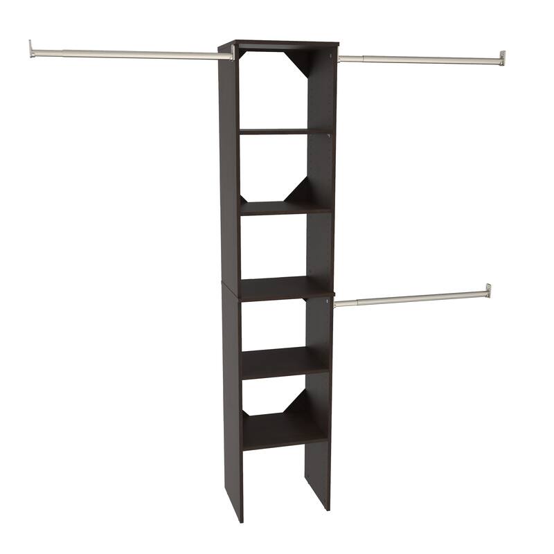 ClosetMaid SuiteSymphony Starter Closet 16-inch Wide Tower Kit - Midnight Brown