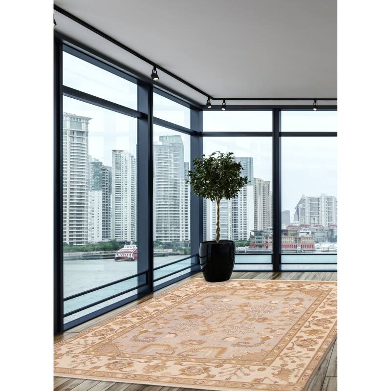 ECARPETGALLERY Hand-knotted Royal Oushak Light Grey Wool Rug - 8'0 x 9'9
