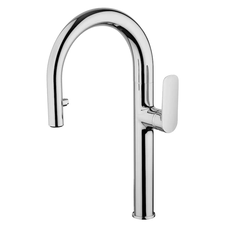 LaToscana Nove Single Handle Pull-Down Spray Kitchen Faucet - Chrome