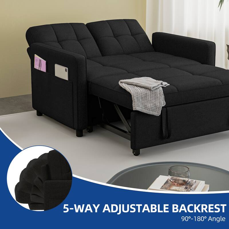 Moasis 3 IN 1 Sleeper Sofa Bed, Pull Out Chair Sofa