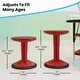 preview thumbnail 48 of 86, Kids Adjustable Height Active Learning Stool for Classroom and Home - 13"D x 13"W x 13.5" - 18.25"H
