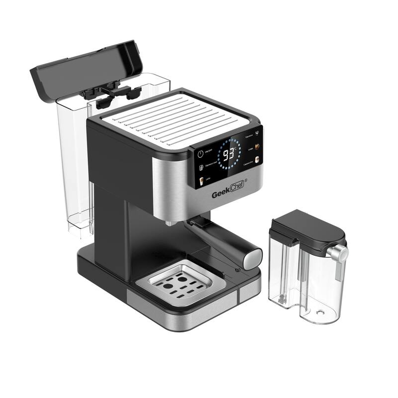 Anmytek 20 Bar Home Barista Espresso Machine Automatic Milk Frother TouchScreen ESE POD Cappuccino Latte