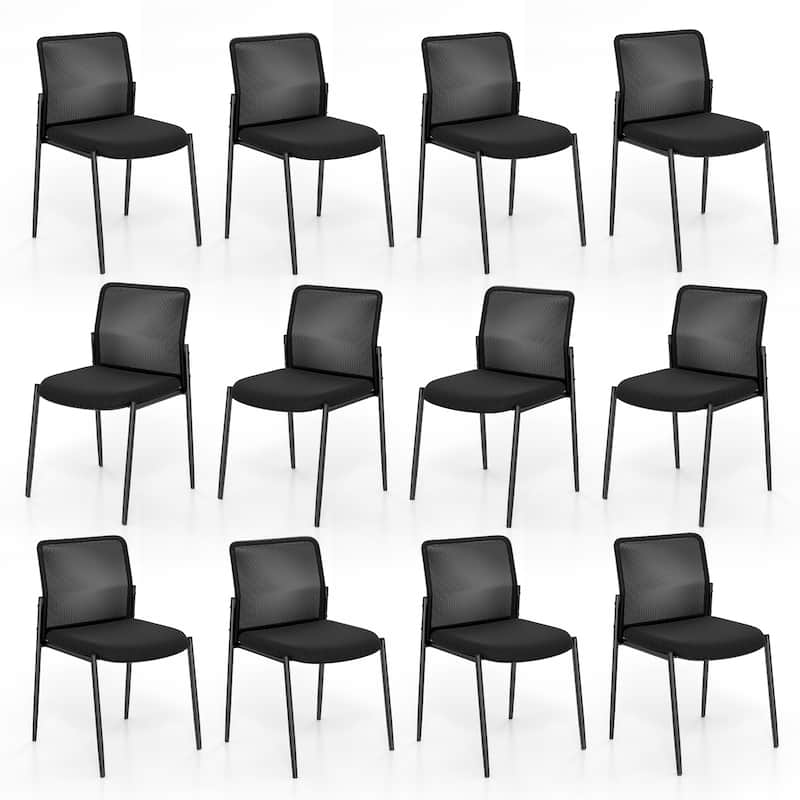 Costway Office Guest Chair Set of 2/4/6/8/10/12 with Breathable Mesh - See Details - 12 PCS