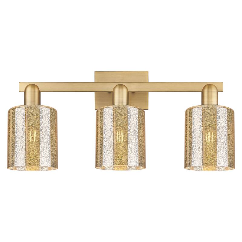 Innovations Lighting Endless Possibilities Arcadia - Cobbleskill - 3 Light 24" Bath Vanity Light - Mercury/Brushed Brass