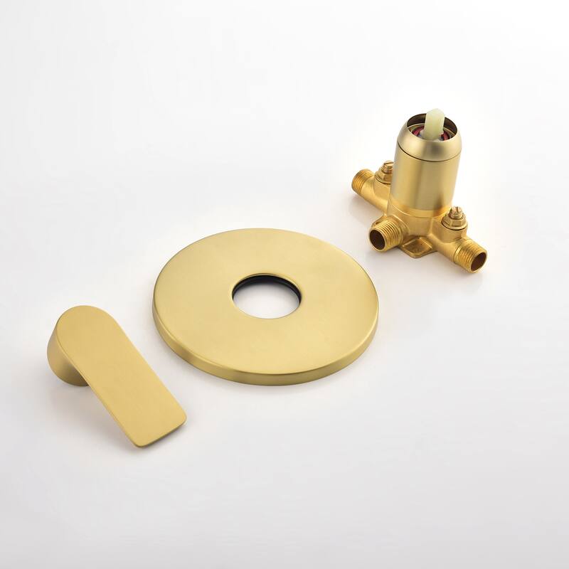 Wall Mount Shower Faucet with Hand Shower Brass Complete Shower System with Slide Bar Valve Included