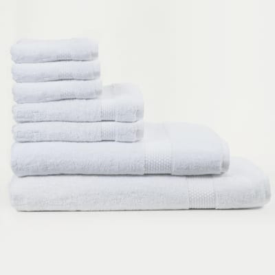 Lincove Set of 7 Luxury Towel Set - 100% Cotton, Highly Absorbent, and Eco-Friendly