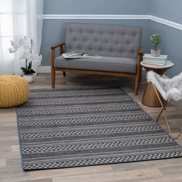 slide 2 of 20, World Rug Gallery Bohemian Geometric Stripe Indoor/Outdoor Area Rug