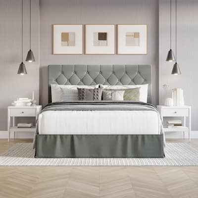 CraftPorch Chesterfield Diamond Design Button Tufted Upholstered Bed