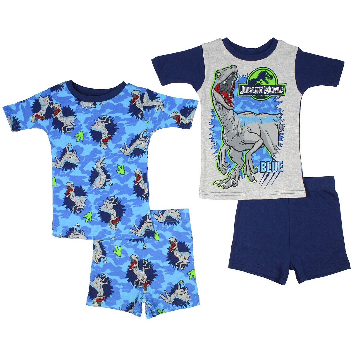 Shop Jurassic World Boys Blue The Velociraptor Shirt And Shorts