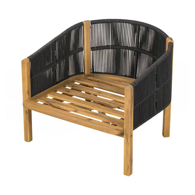 Outdoor Wood Club Chair Set of 2