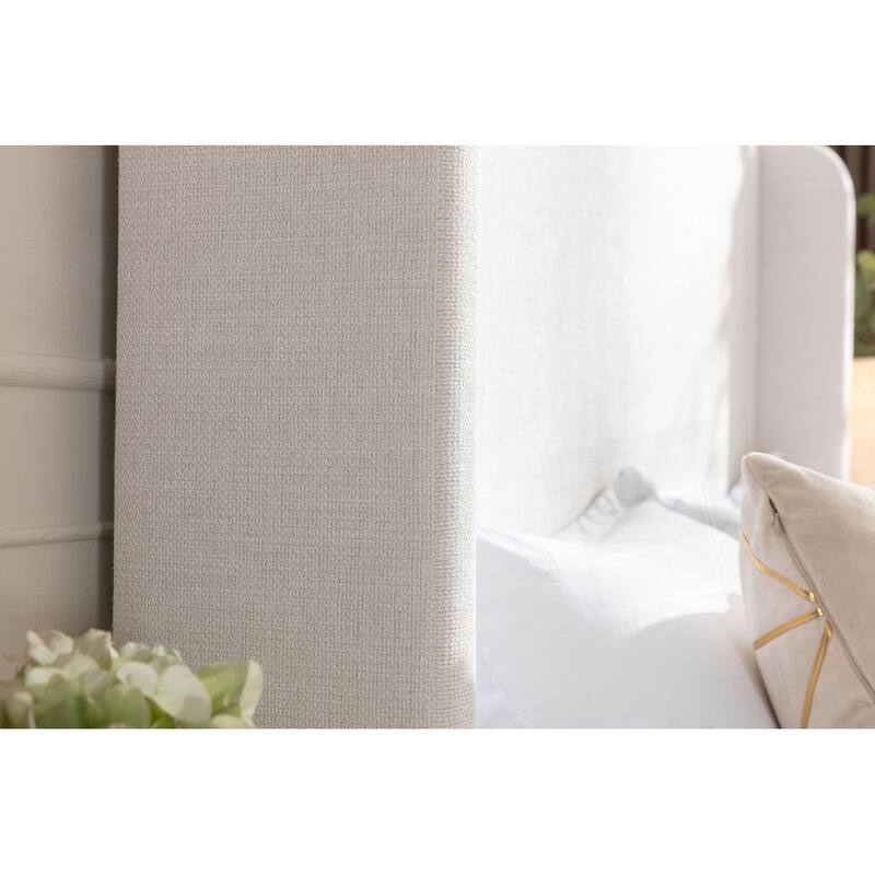 Upholstered Wingback Bed Without Wooden Slats Box Spring Request
