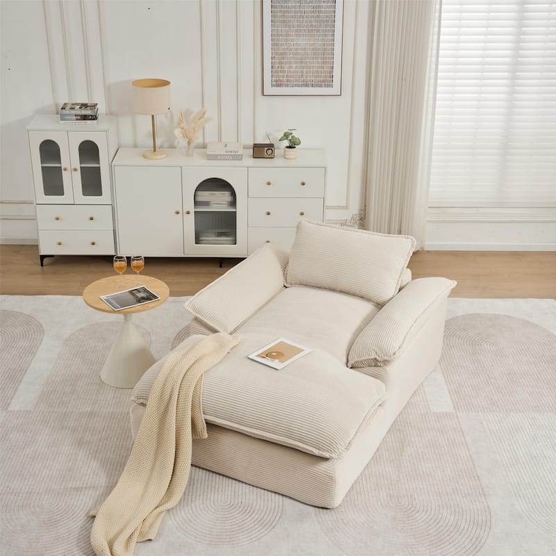 Rossetta Modern Minimalist Refined Style Multi-Functional Recliner Lounge Corduroy Comfort Sofa with Armrests, Easy Assembly