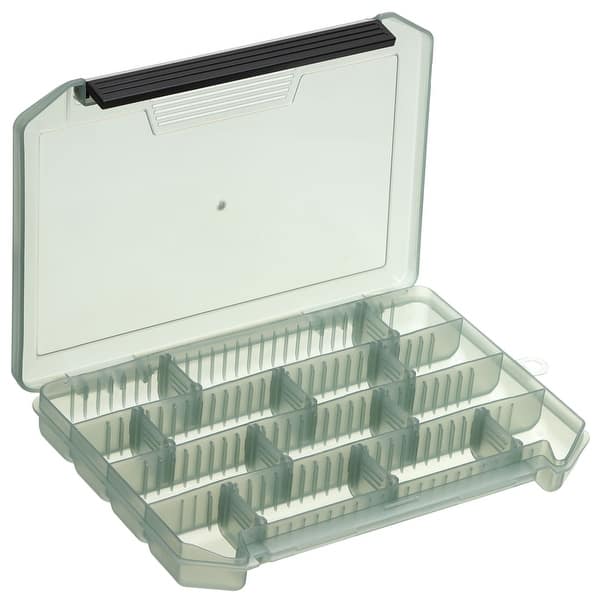 clear fish tackle box Waterproof Fishing Lure Box, Fish Tackle Accessory Storage Container, Clear Gray