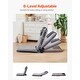 preview thumbnail 2 of 8, 6-Position Adjustable Folding Floor Chair with Suede Fabric Backpack Strap & High Weight Capacity - 18.3" x 20.9" x 20.5"