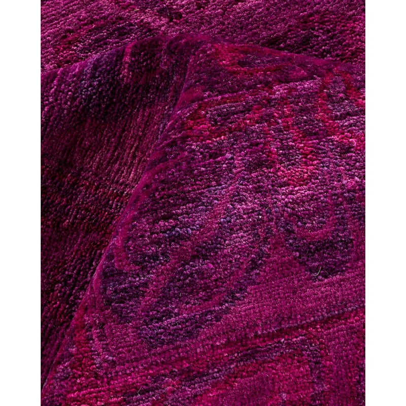 Overton Handknotted Wool Vintage Inspired Contemporary Overdyed Light Blue Area Rug - 18' 2" x 12' 1"