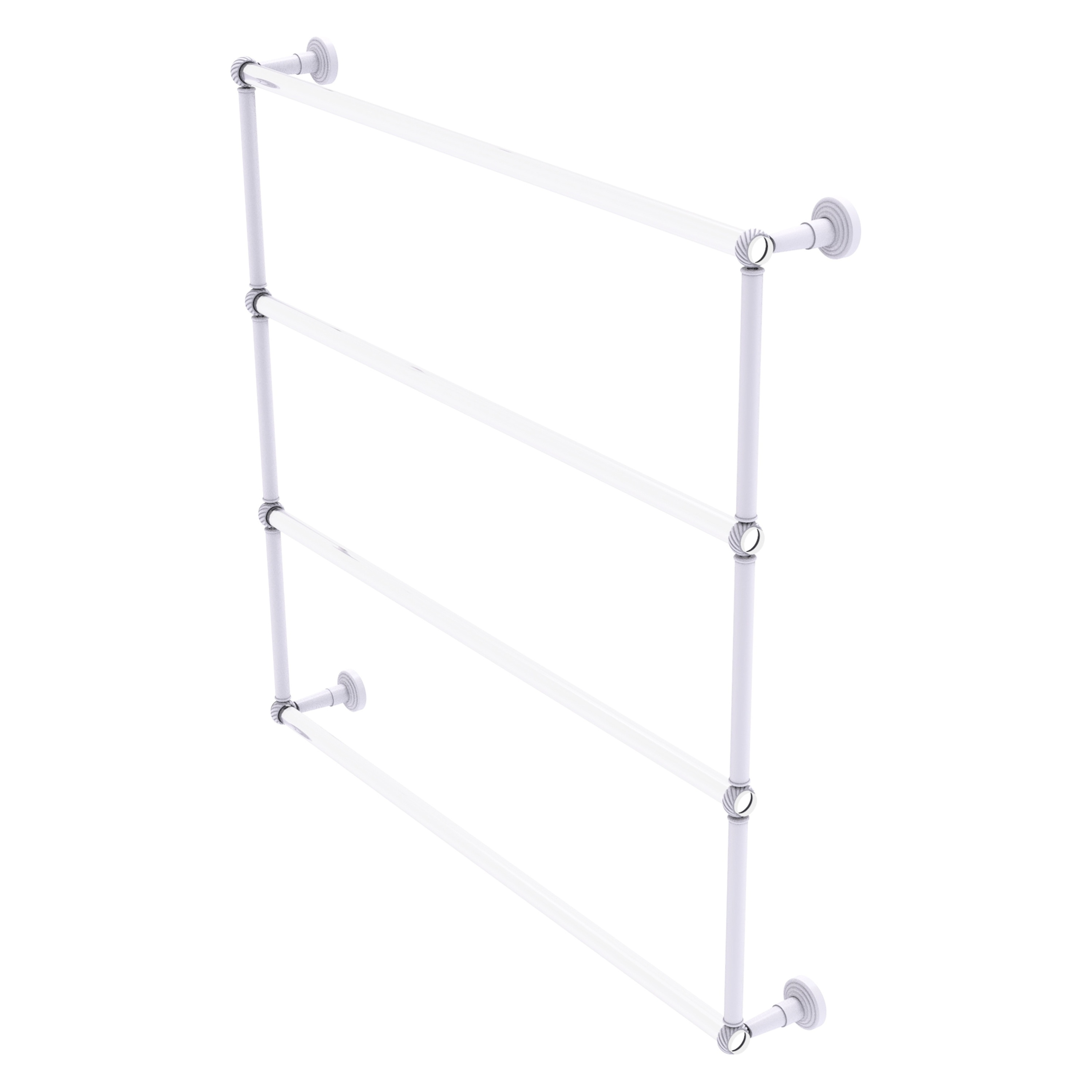 Allied Brass Pacific Beach Collection 4 Tier 24 Inch Ladder Towel Bar with Twisted Accents