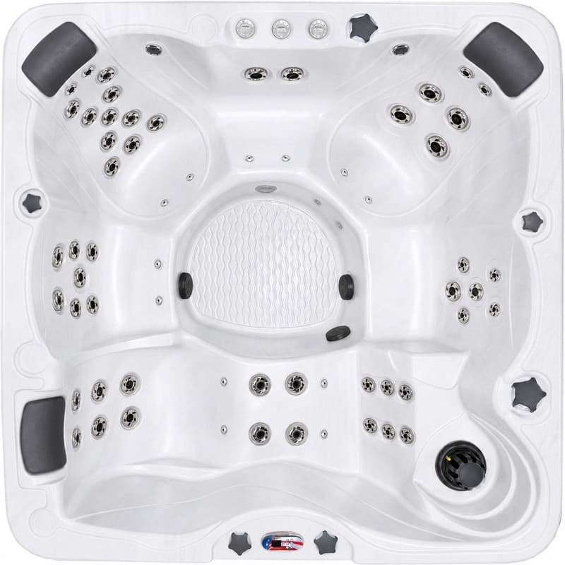 6-Person 72-Jet Premium Acrylic Lounger Spa Standard Hot Tub with Bluetooth Sound System and LED Lighting - N/A