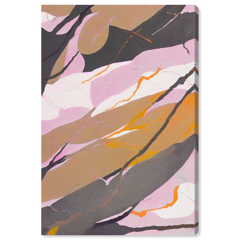 Wynwood Studio Canvas Abstract Twillight Vissage Brown and Tan Rustic Wall Art Canvas Print