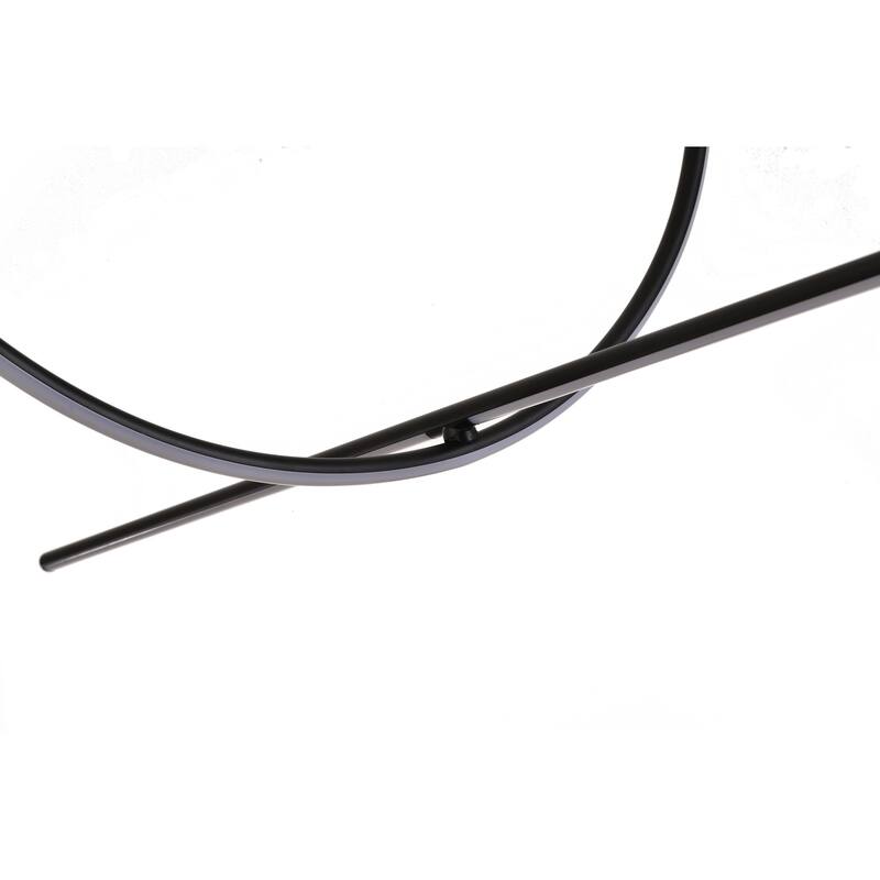 2 Light Chandelier Island Style, Black Metal Crystal Embellishment, Ceiling Light Fixture, Modern Hanging Lamp - 59