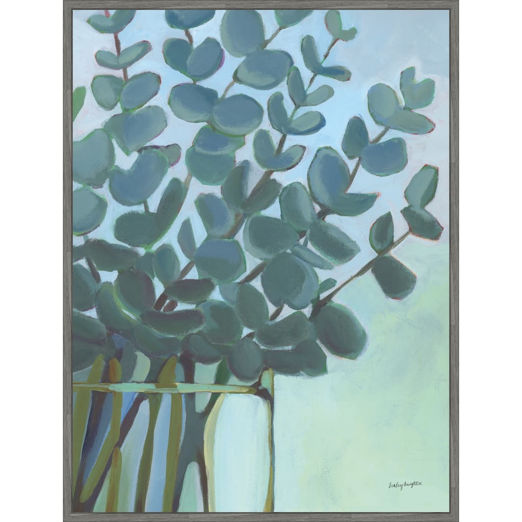 Eucalyptus Bouquet by Haley Knighten Framed Canvas Wall Art Print