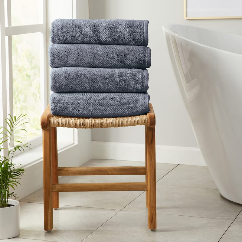 100% Cotton Acacia Collection Ultra Absorbant Popcorn Bath Towels