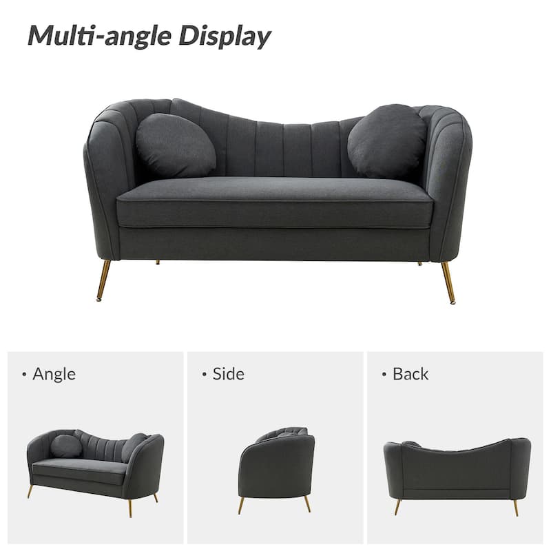 Cecilia 64.6" Wide Loveseat with Removable Cushions