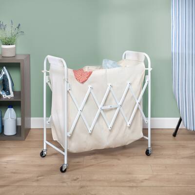 Honey-Can-Do White Folding Double Laundry Sorter