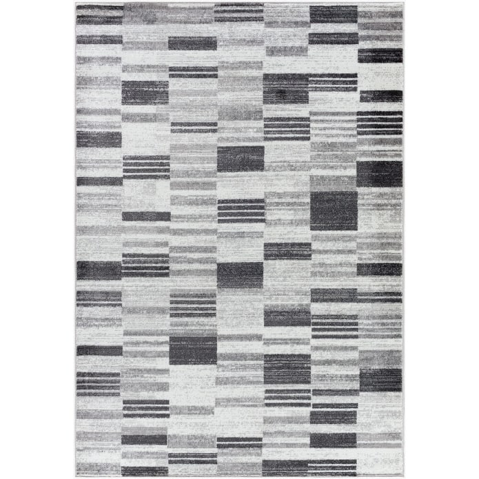 Livabliss Monte Carlo Modern Area Rug - 7'10" x 10'2" - Black/Grey