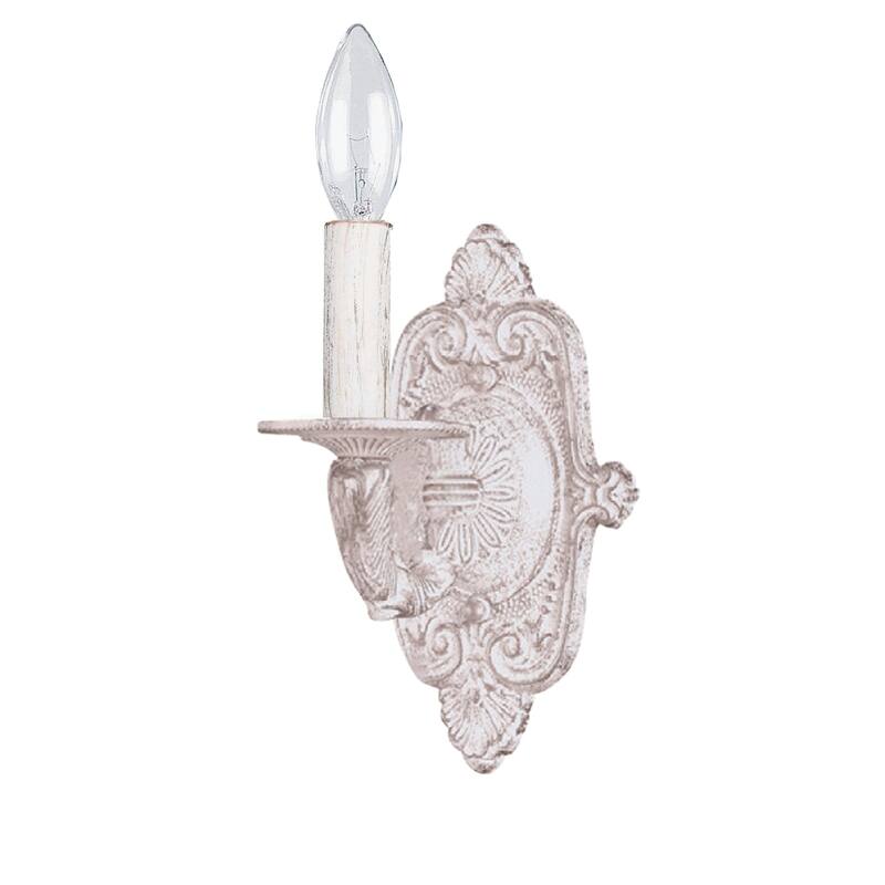 Paris Market 1 Light Antique White Sconce - 9.75'' W x 5'' H x 6.25'' D - 9.75'' W x 5'' H x 6.25'' D