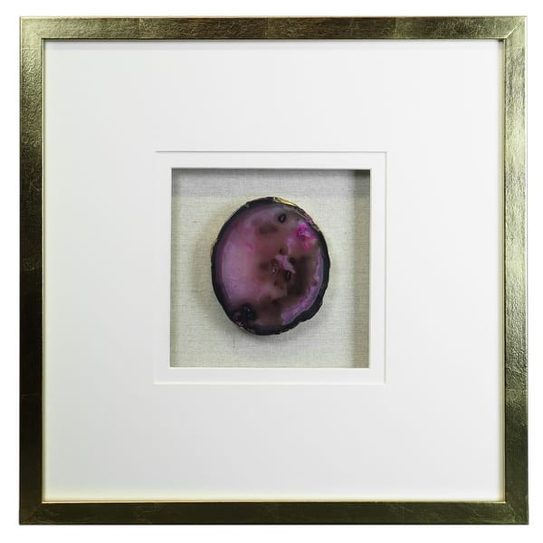 slide 2 of 6, HUJI Agate Shadow Box Wall Decor Purple