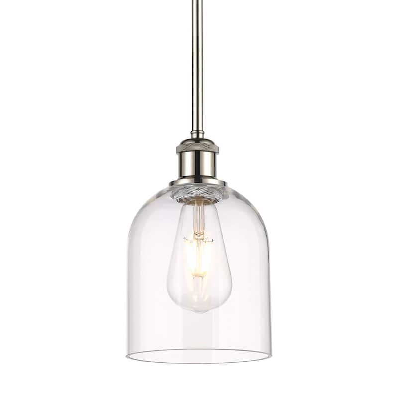Innovations Lighting 516-1S-10-6 Bella Pendant Bella 6" Wide Mini - Polished Nickel / Clear