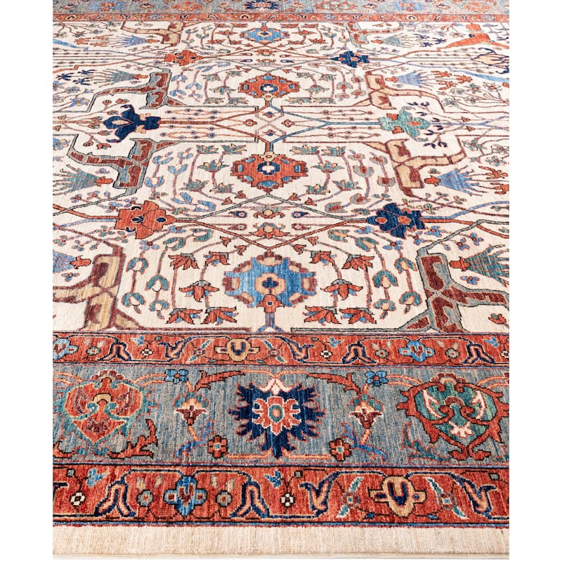 Serapi One-of-a-Kind Hand-Knotted Area Rug - Ivory - 9' 3" x 11' 11"