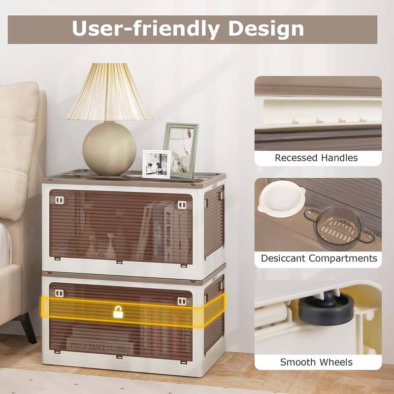 1/2PCS 6-Pack Storage Bins Collapsible Plastic Storage Organizers