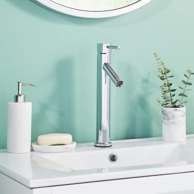SAFAVIEH Solea Elation Stainless Steel Single Lever Bathroom Faucet - 2.1" x 5.1" x 12.1"