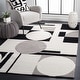 preview thumbnail 4 of 70, SAFAVIEH Handmade Rodeo Drive Frouwa Mid-Century Modern Wool Rug 8' x 10' - Grey/Black - Rectangle