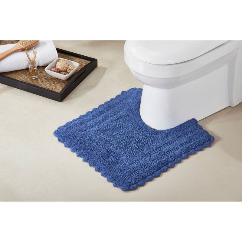 Better Trends Bath Rugs Set 100% Cotton Soft & Water Absorbent Tufted Bathroom Rug for Shower, Sink Bath Mats Lilly Crochet