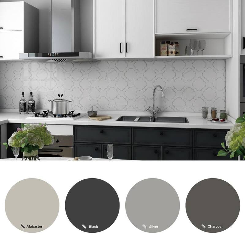 The Tile Life Delphi Pearl 12x12 Glass Backsplash Wall Tile