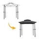 preview thumbnail 6 of 5, Nestfair Double Tier Soft Top Canopy and Steel Frame Outdoor Grill Gazebo with hook and Bar Counters