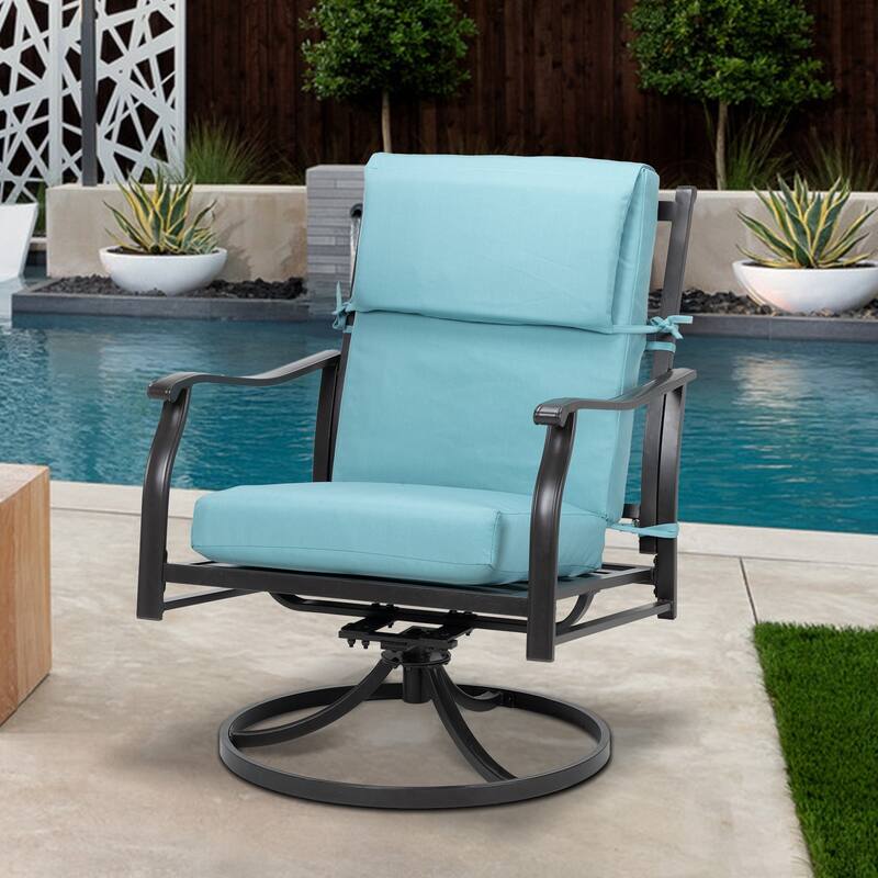 Aoodor Patio High Back Chair Cushions Set of 2