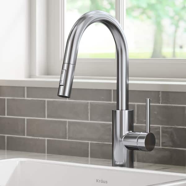 slide 2 of 151, Kraus 2-Function 1-Handle 1-Hole Pulldown Sprayer Brass Kitchen Faucet