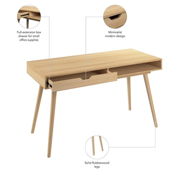Bush Furniture Nora 54W Writing Computer Desk with Storage - Bed