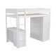 preview thumbnail 23 of 32, Grey Twin Loft Bed with Desk, Wardrobe, and Storage Drawers