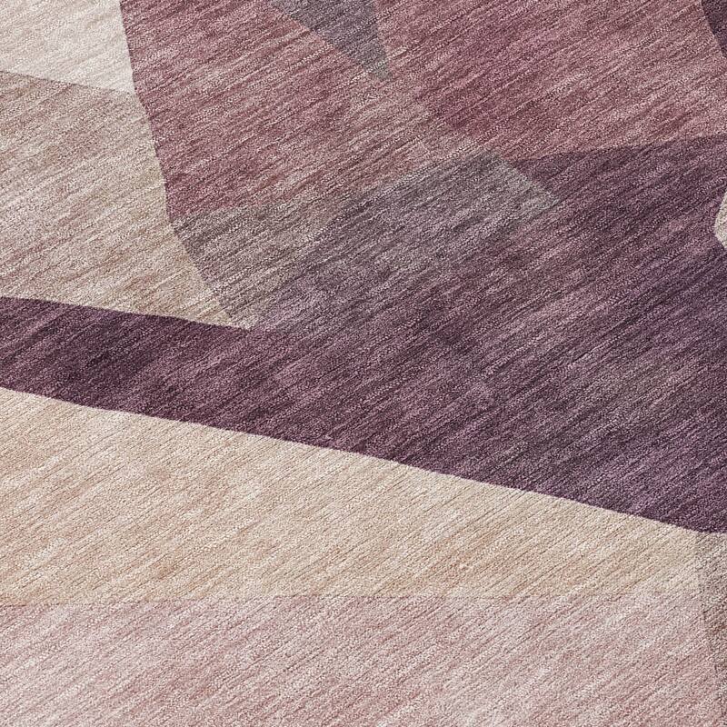 Machine Washable Indoor/ Outdoor Modern Queby Chantille Rug