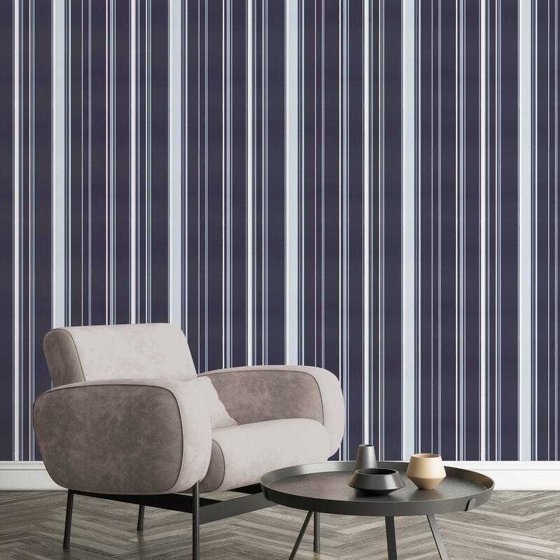 Galerie Wallcoverings Smart Stripes 3 Casual Stripe Vinyl on Non-woven Matte Wallpaper Roll