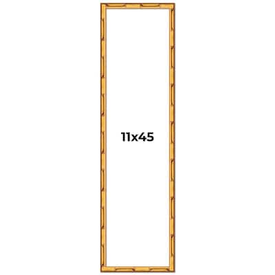 11x45 Frame Gold Bamboo Picture Frame Modern Photo Frame Includes UV Acrylic Shatter Guard Front Acid Free Foam Backing Board