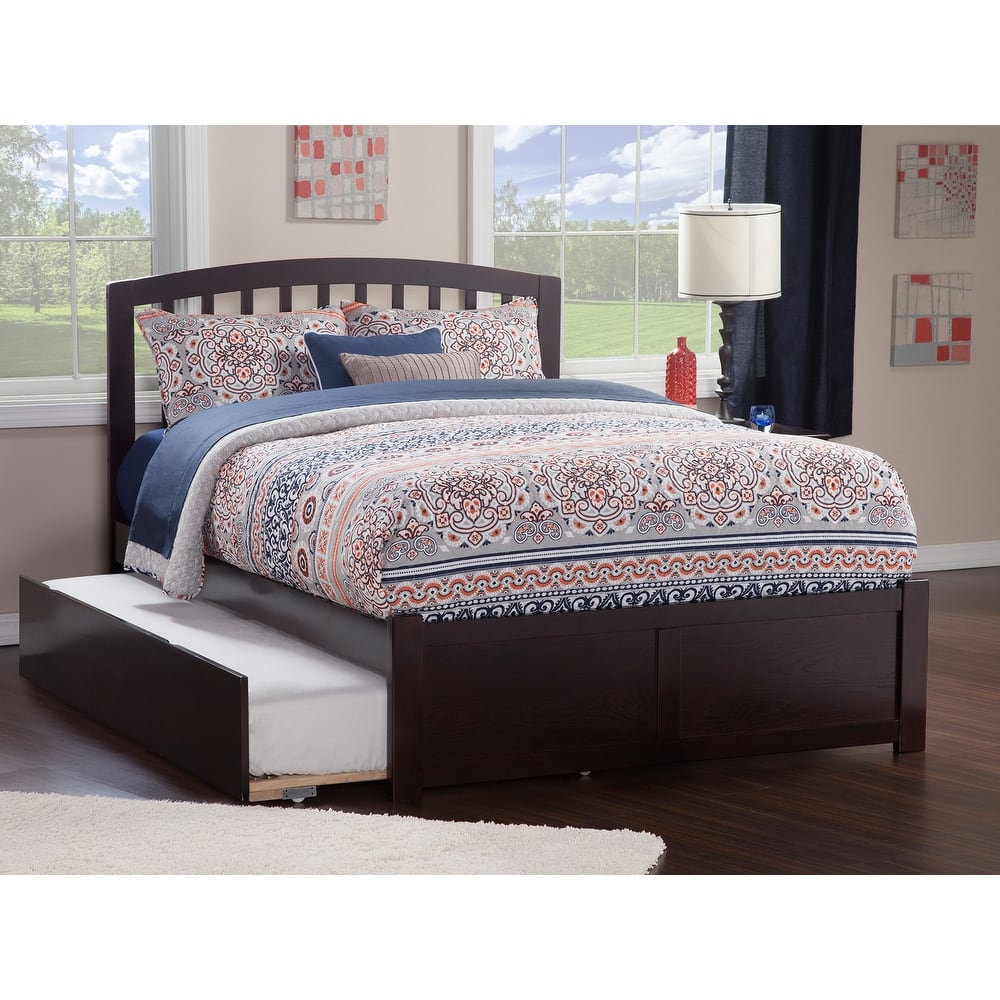 Richmond Full Solid Wood Platform Bed with Footboard & Full Trundle