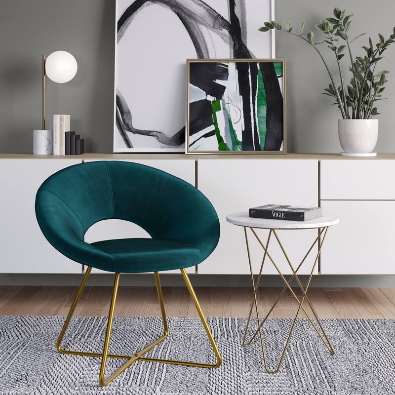 WYNDENHALL Laramie 24" Wide Mid Century Modern Accent Chair - 19.3" D x 26" W x 31.9"H